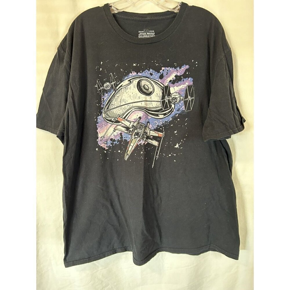 Star Wars Celebration 2019 Chicago The Bean Death Star X-Wing Shirt Size 2XL EUC
